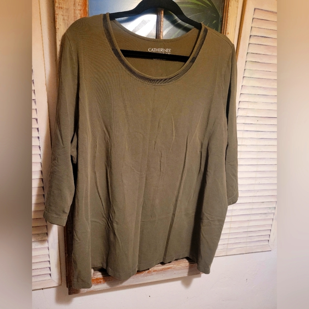Olive green top